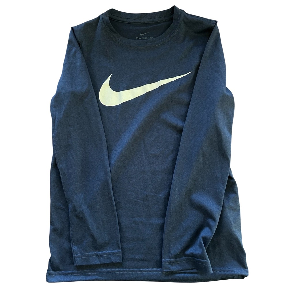 Nike Boys Small Long Sleeve Shirt Lot 2 Dri-FIT Camo Orange Logo Swoosh Youth S - Picture 5 of 8